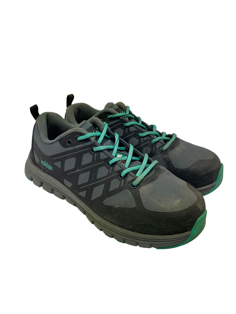 AGGRESSOR Women's Steel Toe Steel Plate Safety Work Shoes 1501 Grey/Black 8M